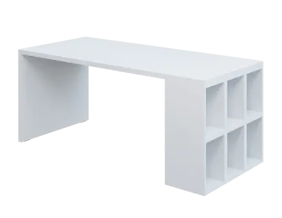 QPL 8 - 18T6 stůl pracovní, pravý lamino - bílá