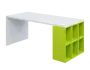 QPL 8 - 18T6 stůl pracovní, pravý lamino - bílá/jarní zeleň