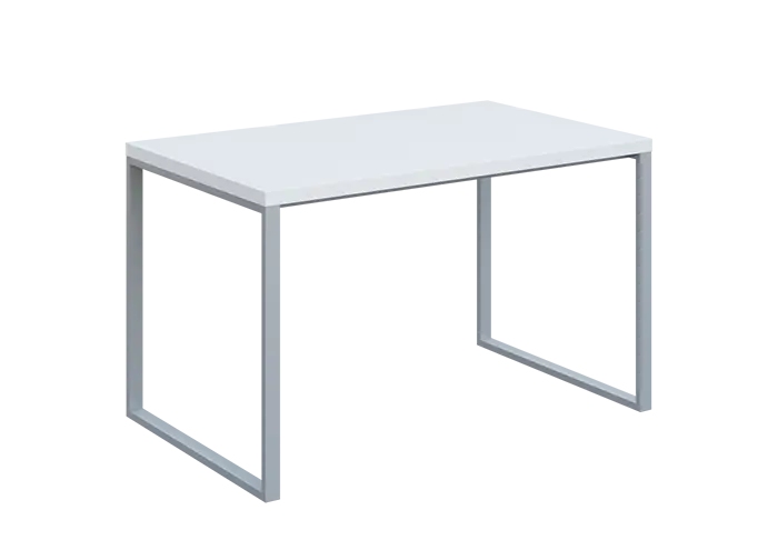 QPKO 8 - 12 stůl pracovní, podnož stříbrná, lamino - bílá