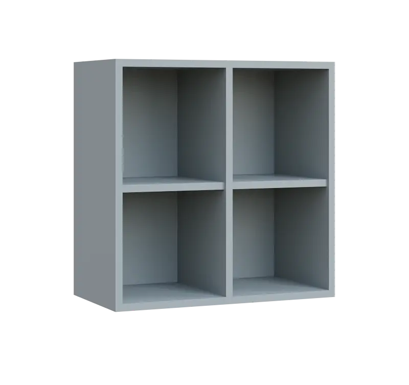 QH - 64N horní skříňka, nika, 600x636x300, šedá