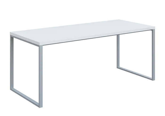 QPKO 8 - 18 stůl pracovní, podnož stříbrná, lamino - bílá