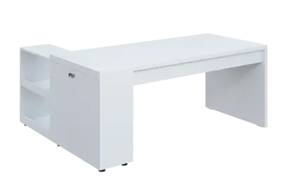 QRL 8 - 183 stůl pracovní, pravý lamino - bílá