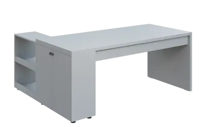 QRL 8 - 183 stůl pracovní, pravý lamino - šedá