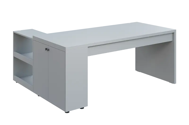 QRL 8 - 183 stůl pracovní, pravý lamino - šedá