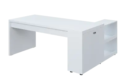 QRL 8 - 183 stůl pracovní, levý lamino - bílá