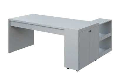 QRL 8 - 183 stůl pracovní, levý lamino - šedá