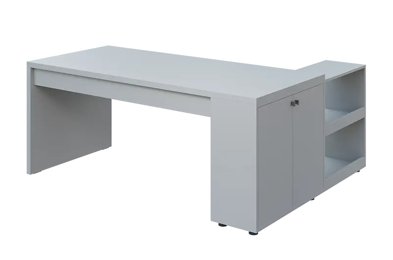 QRL 8 - 183 stůl pracovní, levý lamino - šedá