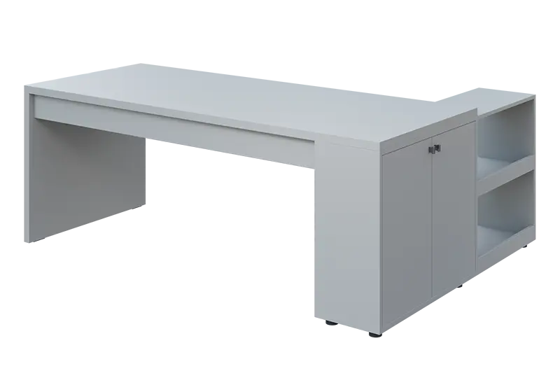 QRL 8 - 203 stůl pracovní, levý lamino - šedá