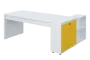 QRL 8 - 203 stůl pracovní, levý lamino - bílá/žlutá odio