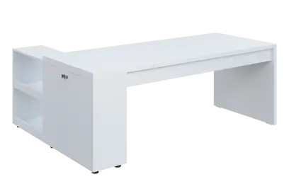 QRL 8 - 203 stůl pracovní, pravý lamino - bílá
