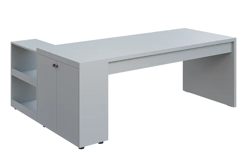 QRL 8 - 203 stůl pracovní, pravý lamino - šedá