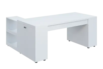 QRLT 8 - 183 stůl pracovní, pravý lamino - bílá