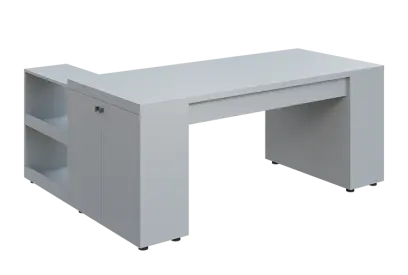 QRLT 8 - 183 stůl pracovní, pravý lamino - šedá