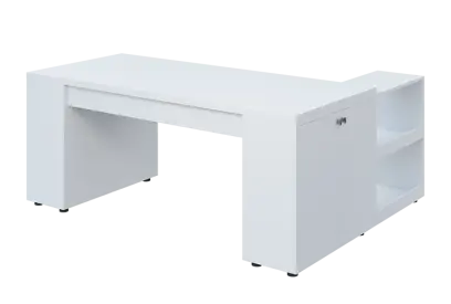 QRLT 8 - 183 stůl pracovní, levý lamino - bílá