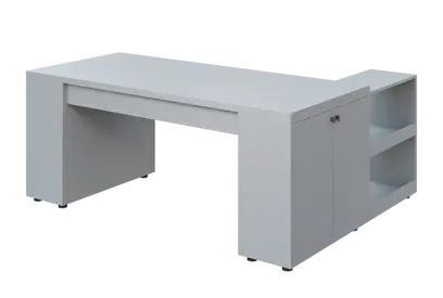 QRLT 8 - 183 stůl pracovní, levý lamino - šedá