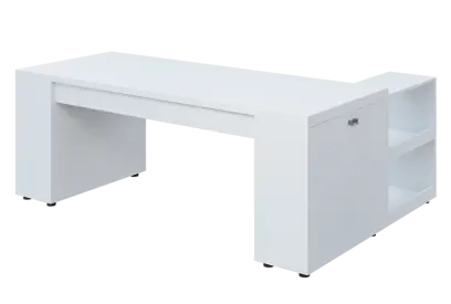 QRLT 8 - 203 stůl pracovní, levý lamino - bílá