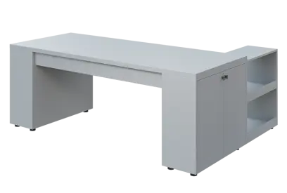 QRLT 8 - 203 stůl pracovní, levý lamino - šedá