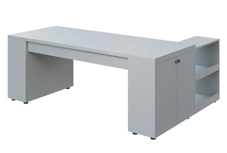 QRLT 8 - 203 stůl pracovní, levý lamino - šedá
