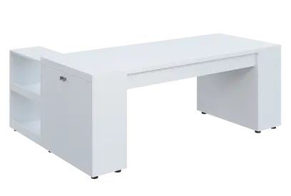 QRLT 8 - 203 stůl pracovní, pravý lamino - bílá