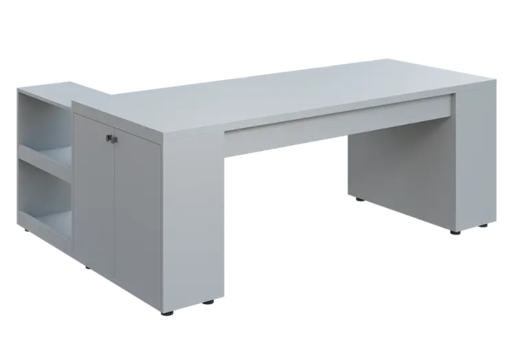 QRLT 8 - 203 stůl pracovní, pravý lamino - šedá
