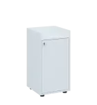 QN 2 - 4D skříň 1-dvéřová, nízká, pravá lamino - bílá