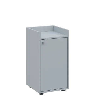 QN 2 - 4D skříň 1-dvéřová, nízká, pravá lamino - šedá