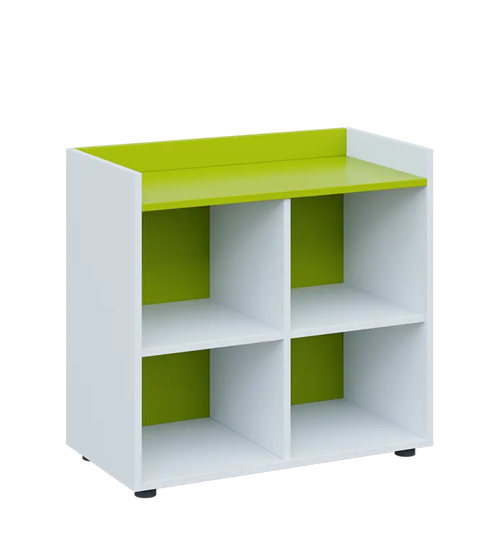 QN 2 - 8N skříň, nika, 750x800x400, bílá/jarní zeleň