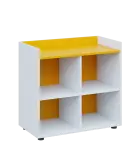 QN 2 - 8N skříň, nika, 750x800x400, bílá/žlutá odio