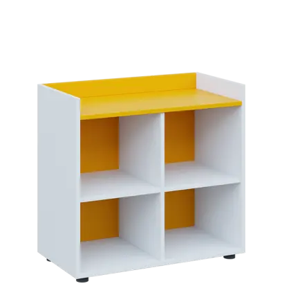 QN 2 - 8N skříň, nika, 750x800x400, bílá/žlutá odio