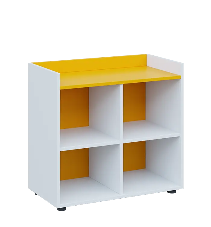 QN 2 - 8N skříň, nika, 750x800x400, bílá/žlutá odio