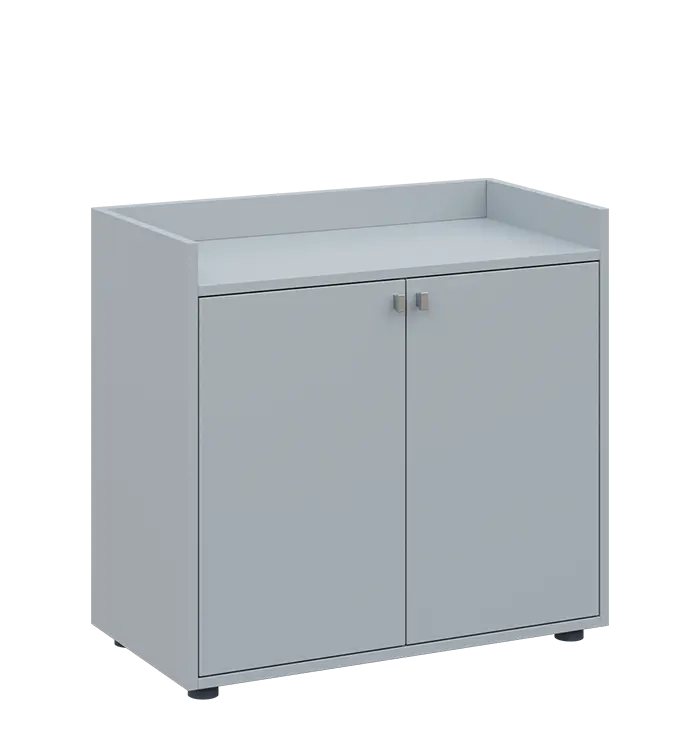 QN 2 - 8D skříň 2-dvéřová, nízká lamino - šedá