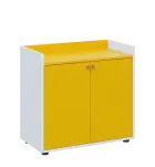 QN 2 - 8D skříň 2-dvéřová, nízká lamino - bílá/žlutá odio