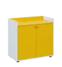 QN 2 - 8D skříň 2-dvéřová, nízká lamino - bílá/žlutá odio