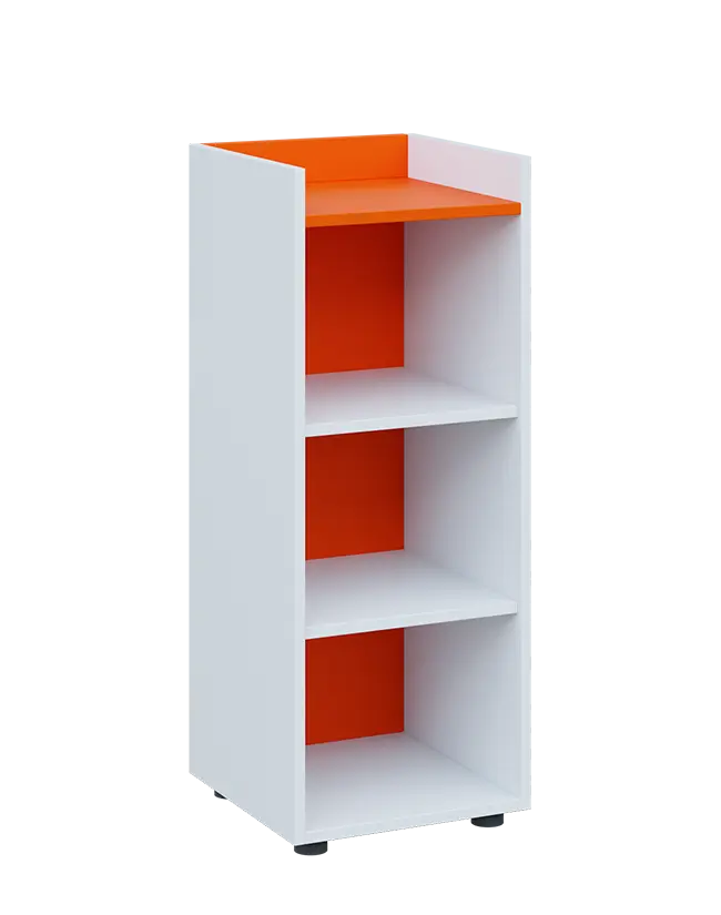 QN 3 - 4N skříň, nika, 1030x400x400, bílá/pomeranč
