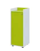 QN 3 - 4D skříň 1-dvéřová, střední, levá lamino - bílá/jarní zeleň