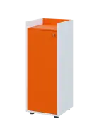 QN 3 - 4D skříň 1-dvéřová, střední, levá lamino - bílá/pomeranč