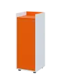 QN 3 - 4D skříň 1-dvéřová, střední, levá lamino - bílá/pomeranč