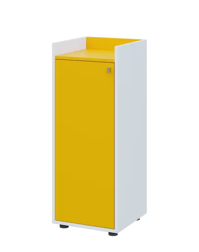 QN 3 - 4D skříň 1-dvéřová, střední, levá lamino - bílá/žlutá odio