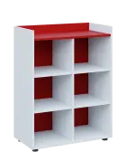 QN 3 - 8N skříň, nika, 1030x800x400, bílá/červená flamengo