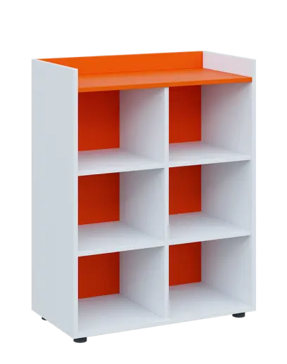QN 3 - 8N skříň, nika, 1030x800x400, bílá/pomeranč