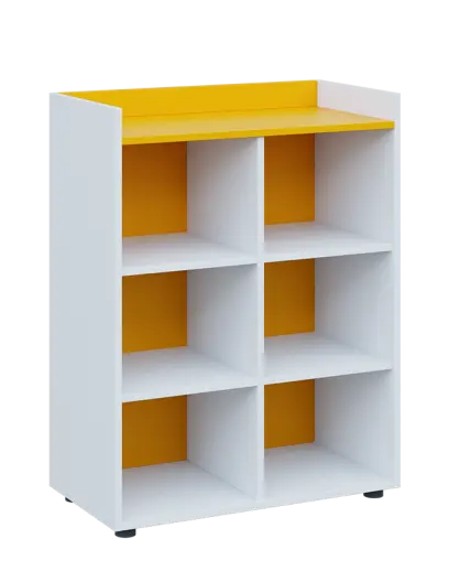 QN 3 - 8N skříň, nika, 1030x800x400, bílá/žlutá odio