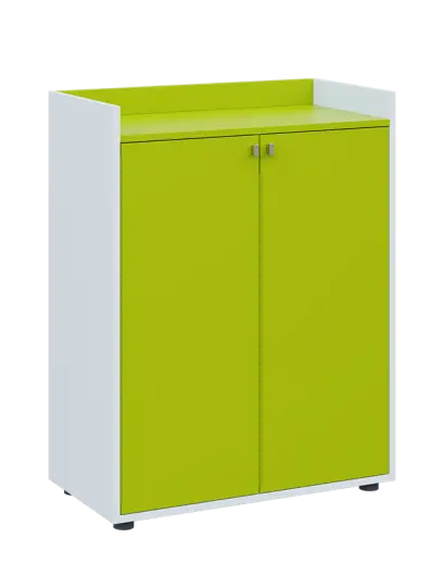QN 3 - 8D skříň 2-dvéřová, střední lamino - bílá/jarní zeleň