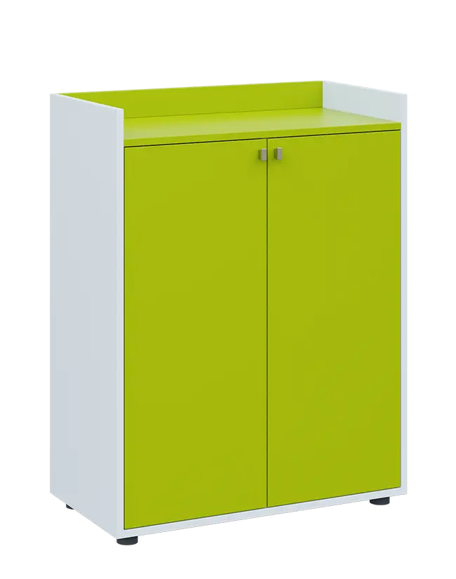 QN 3 - 8D skříň 2-dvéřová, střední lamino - bílá/jarní zeleň