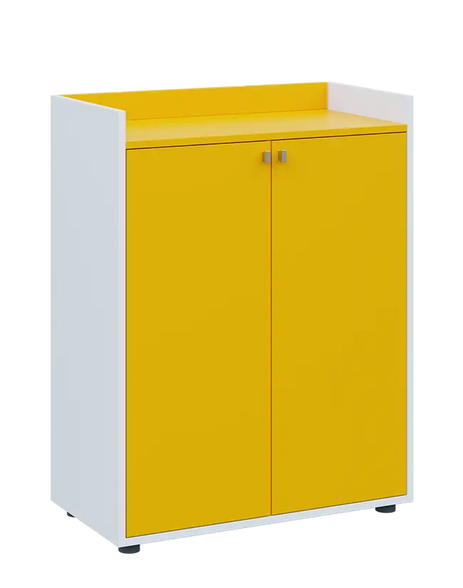 QN 3 - 8D skříň 2-dvéřová, střední lamino - bílá/žlutá odio