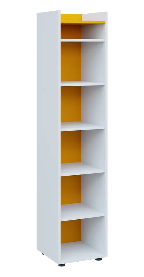 QN 5 - 4N skříň, nika, 1830x400x400, bílá/žlutá odio