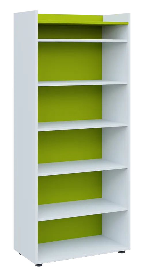 QN 5 - 8N skříň, nika, 1830x800x400, bílá/jarní zeleň