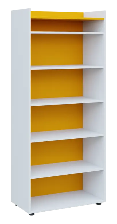 QN 5 - 8N skříň, nika, 1830x800x400, bílá/žlutá odio