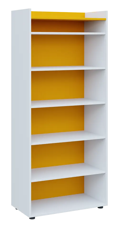 QN 5 - 8N skříň, nika, 1830x800x400, bílá/žlutá odio