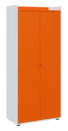 QN 5 - 8D skříň 2-dvéřová, vysoká lamino - bílá/pomeranč