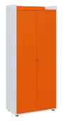 QN 5 - 8D skříň 2-dvéřová, vysoká lamino - bílá/pomeranč